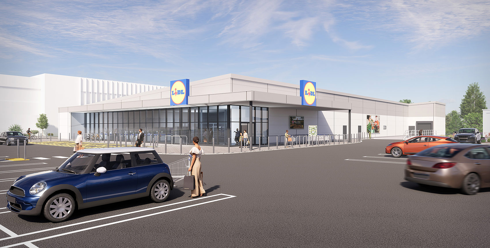 3D visual of the proposed store entrance