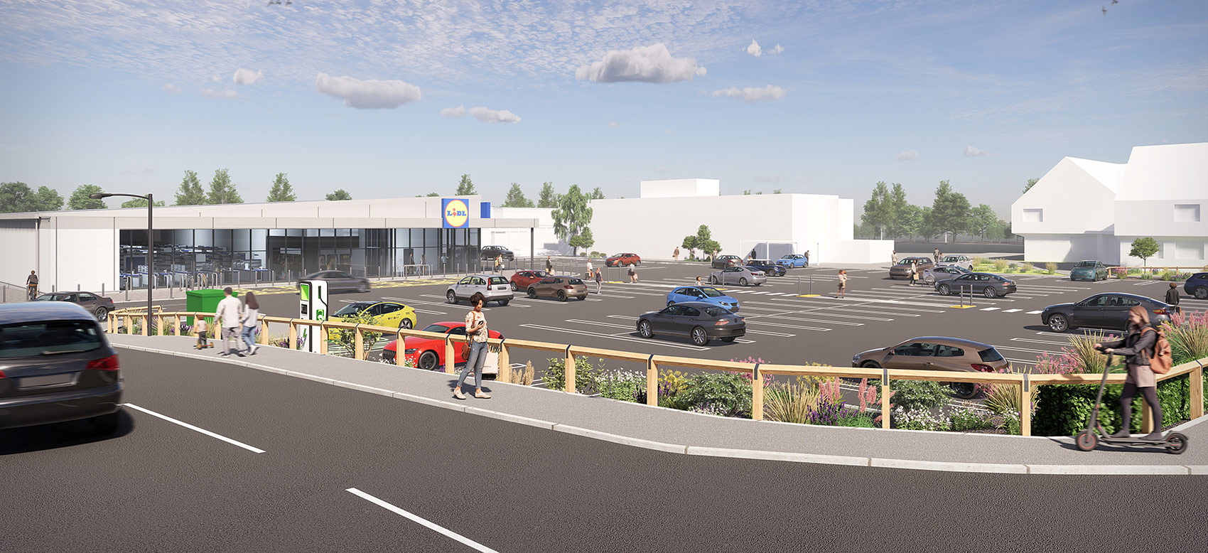 3D visual from King George V Road of the proposed store