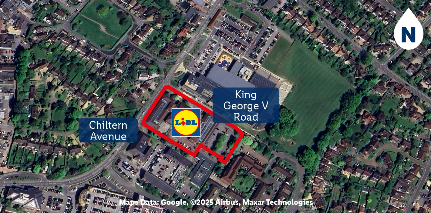 aerial photograph of the site